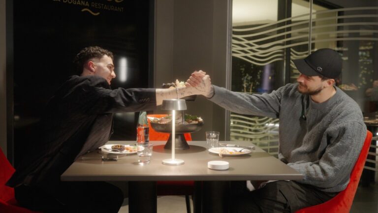 A cena con Welo e Falcone