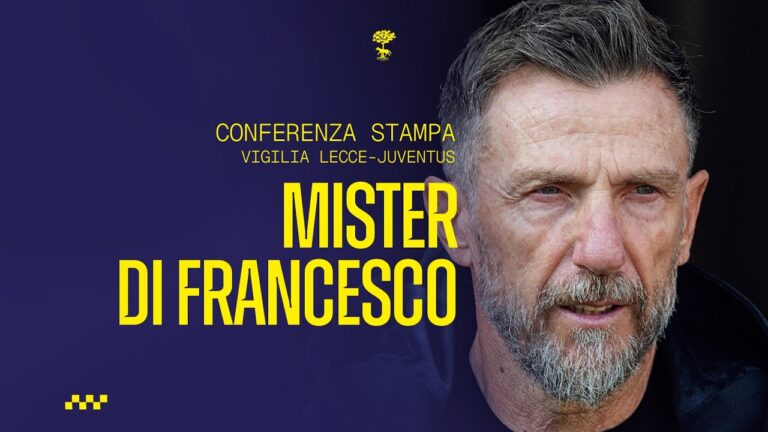 Mister Di Francesco presenta Lecce-Juventus